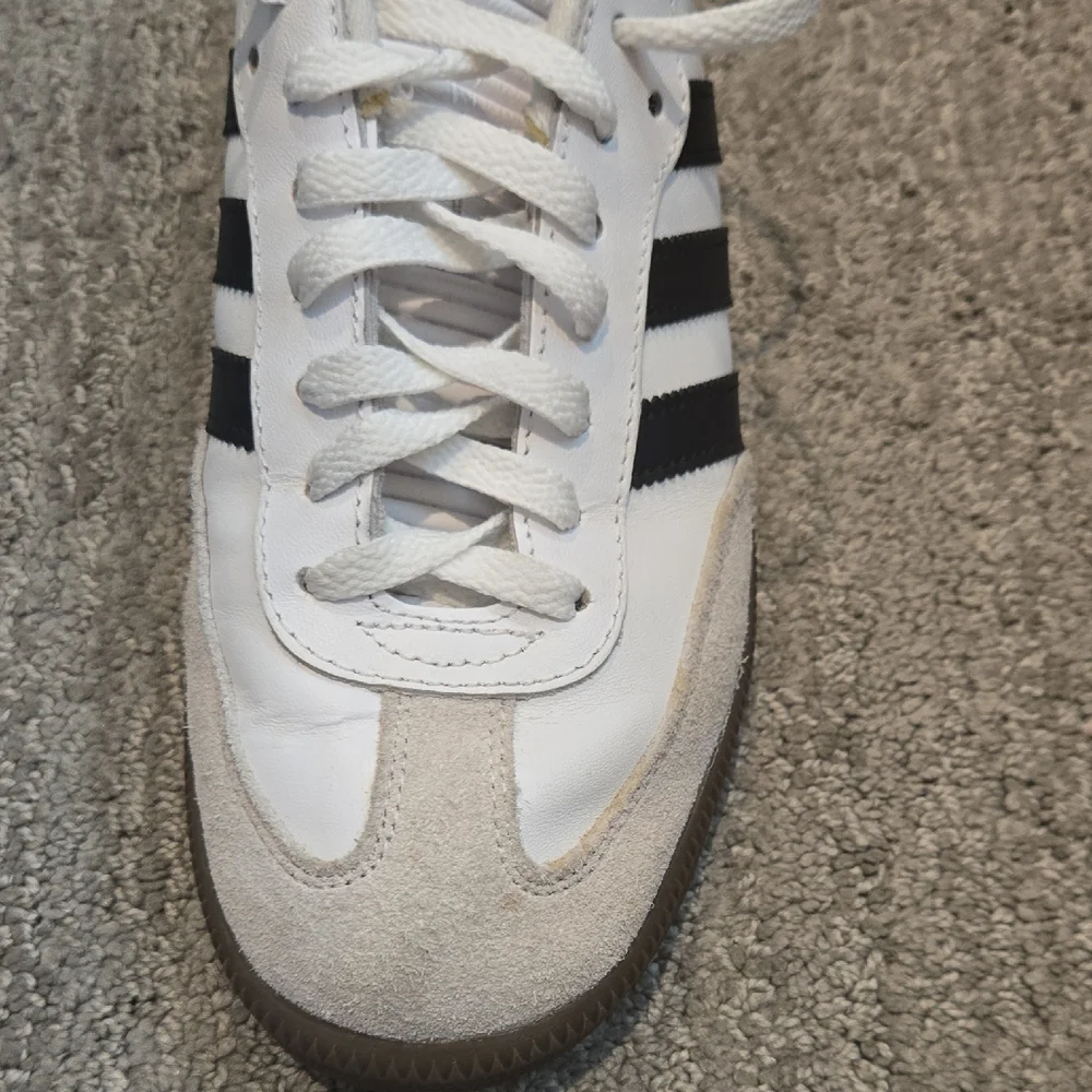 Adidas Samba White and Black Trainers Size 8 - Picture 12 of 16